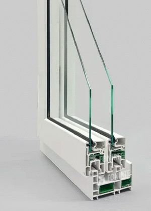 90mm 2.5 Track UPVC Profile